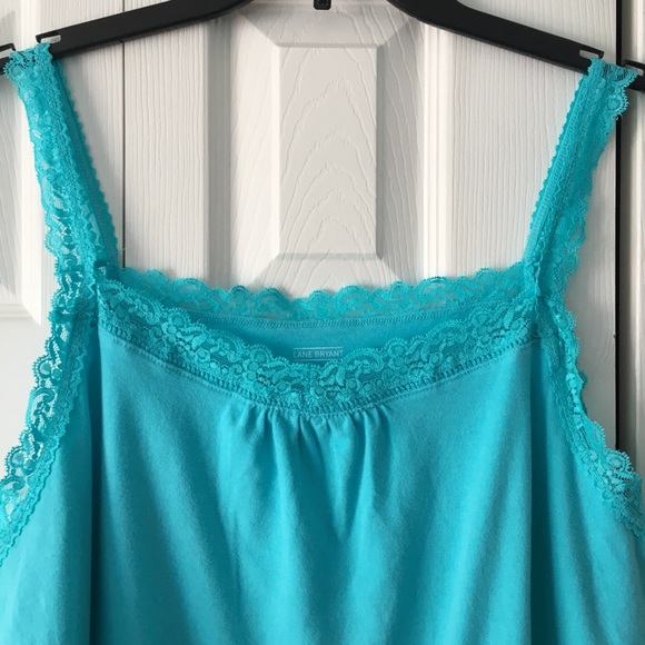 Lane Bryant Turquoise Tank Lace Design size 18/20W - Picture 4 of 6